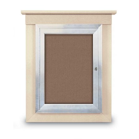 United Visual Products 42"x32" 2-Door Enclosed Letterboard, Burgundy Vinyl/Cherry UV26235O-CHERRY-BURGUNVL